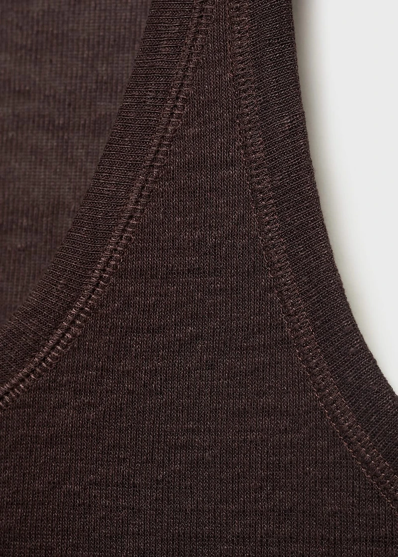 Linen top with sleeves