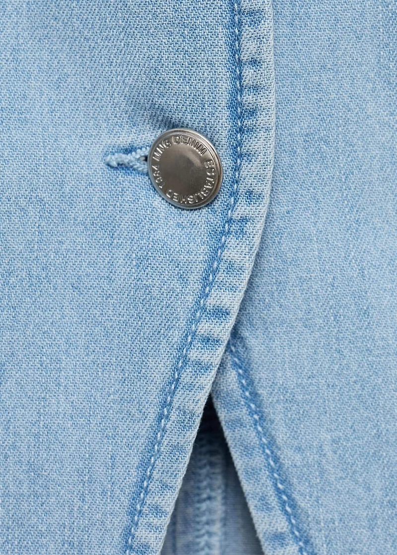 Buttoned denim vest