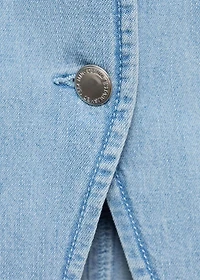 Buttoned denim vest