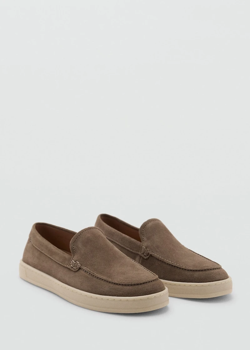 Split leather shoes