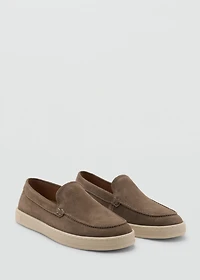 Split leather shoes