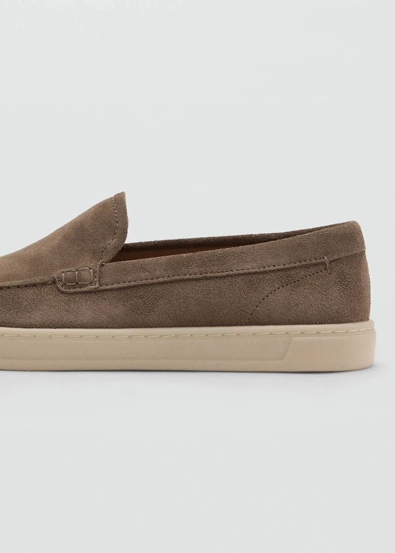 Split leather shoes