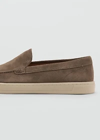 Split leather shoes