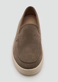 Split leather shoes