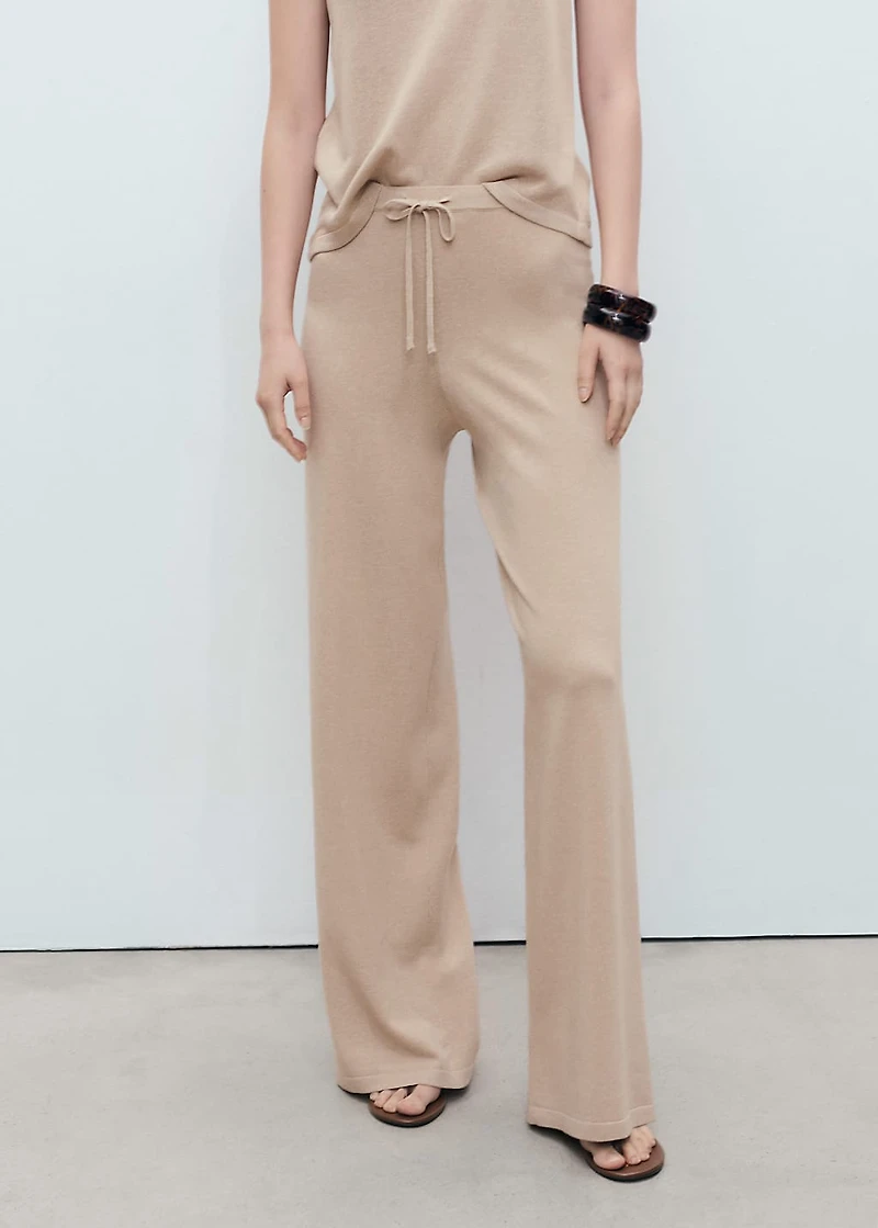Straight knitted pants