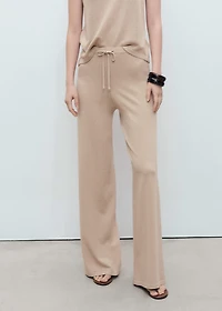 Straight knitted pants