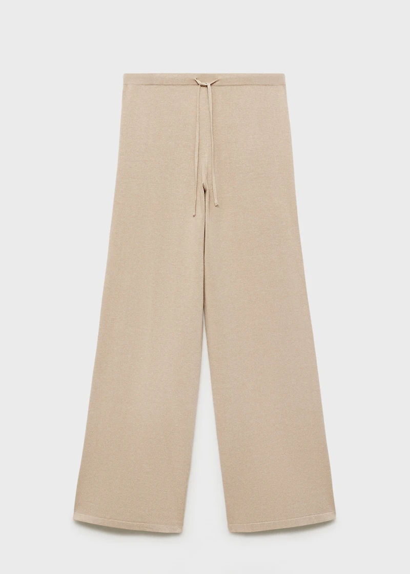 Straight knitted pants