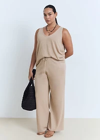 Straight knitted pants