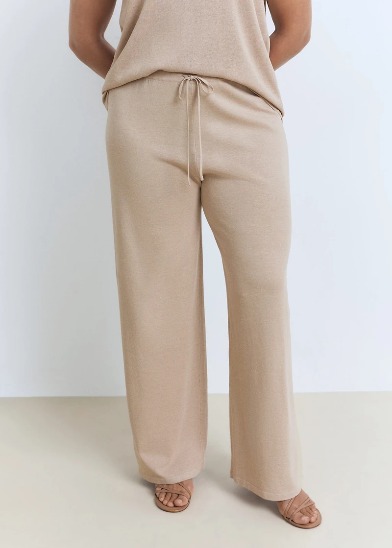 Straight knitted pants