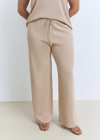 Straight knitted pants