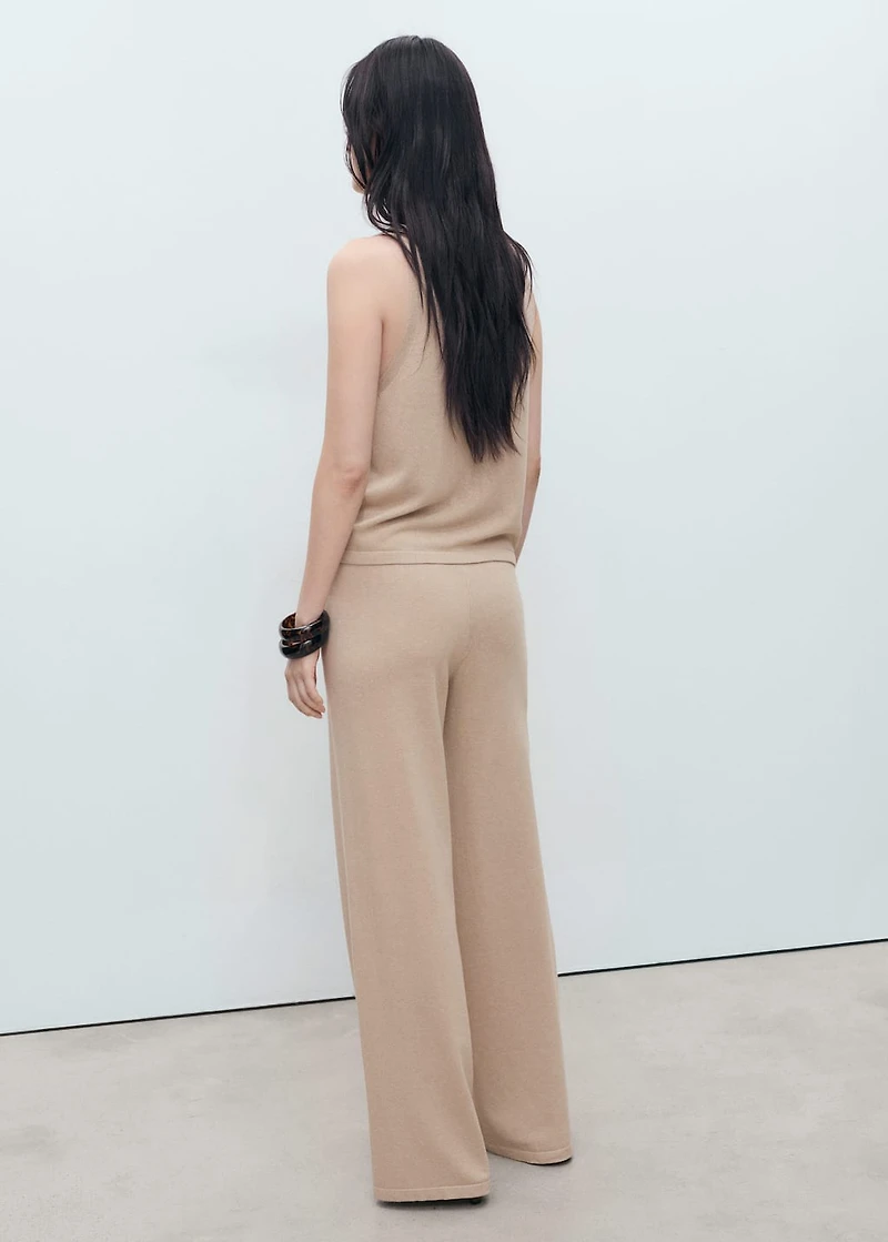 Straight knitted pants