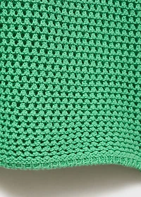 Long two-tone crochet dress