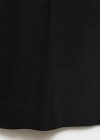 Linen-blend elastic waist pants