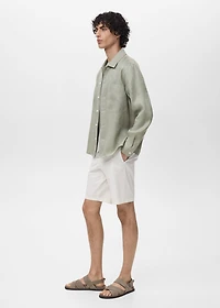 100% linen lightweight overshirt