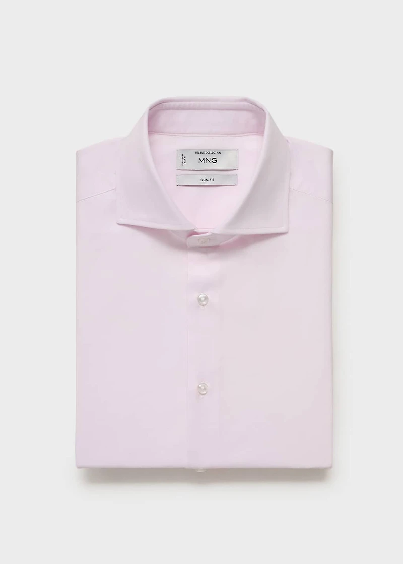100% cotton slim-fit suit shirt