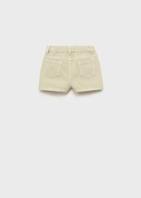 Denim-effect cotton shorts