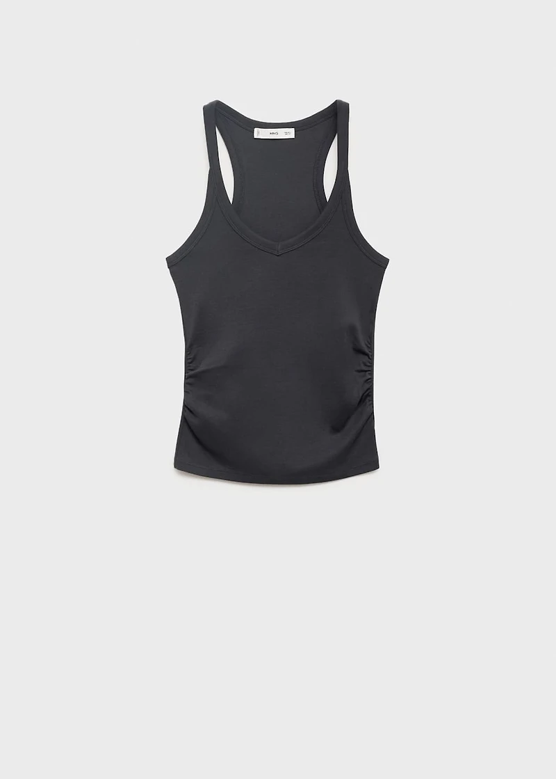 Cotton maternity top with straps