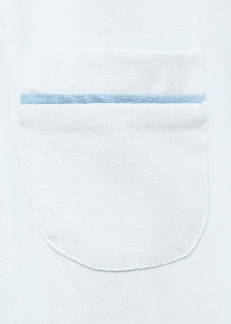 Baby-neck pajamas with pockets