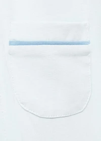 Baby-neck pajamas with pockets