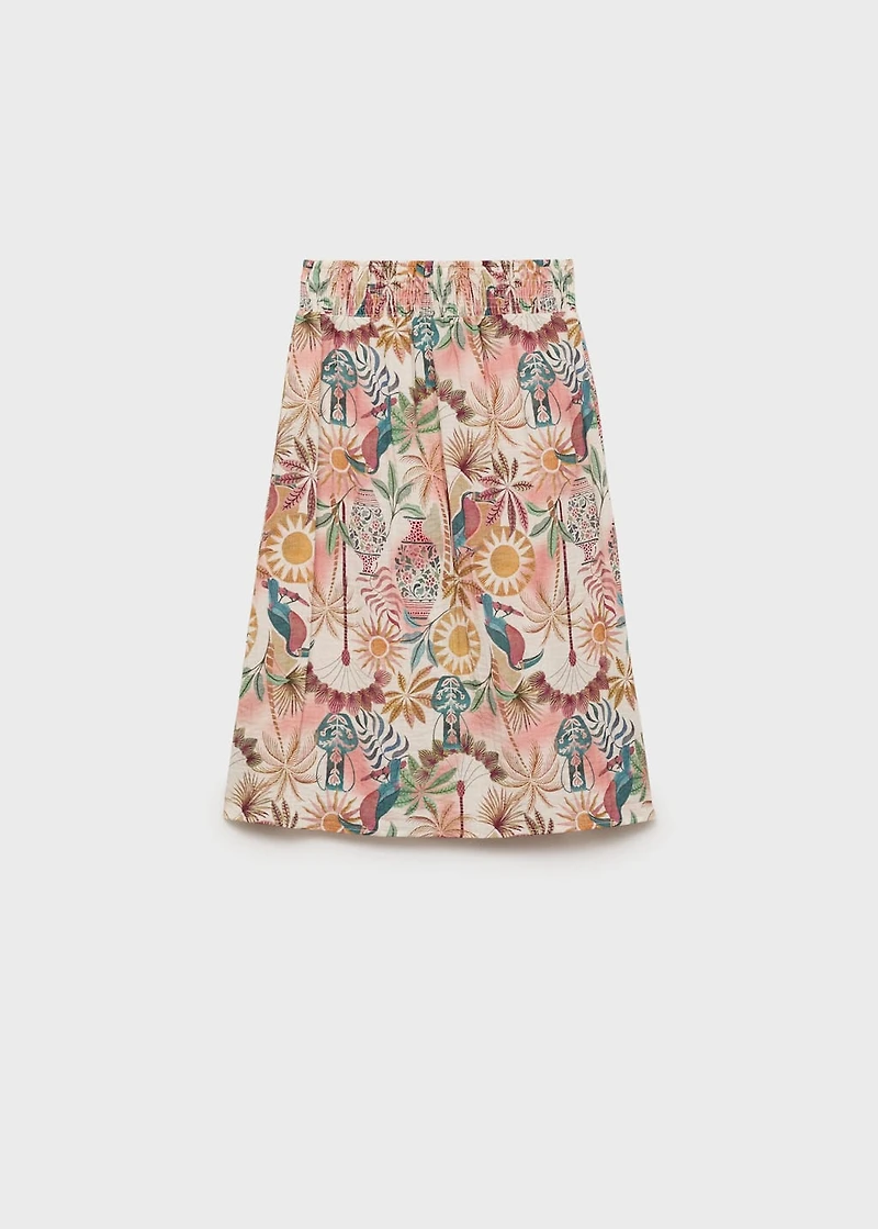 Printed long skirt
