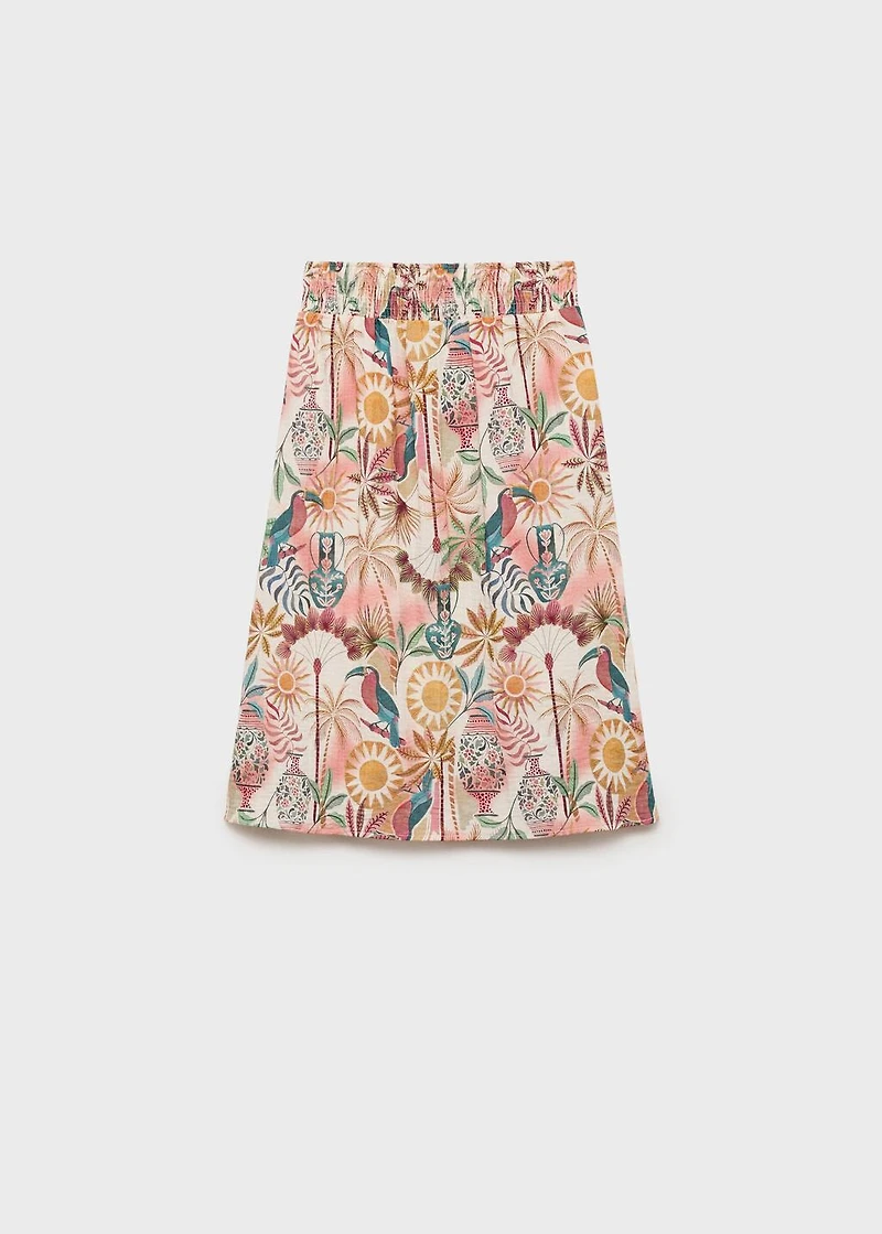Printed long skirt