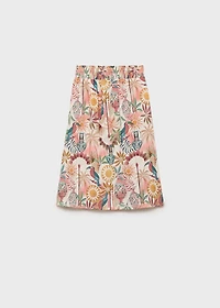 Printed long skirt