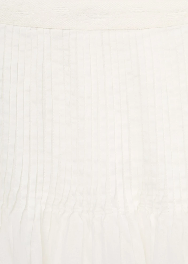 Lace cotton skirt