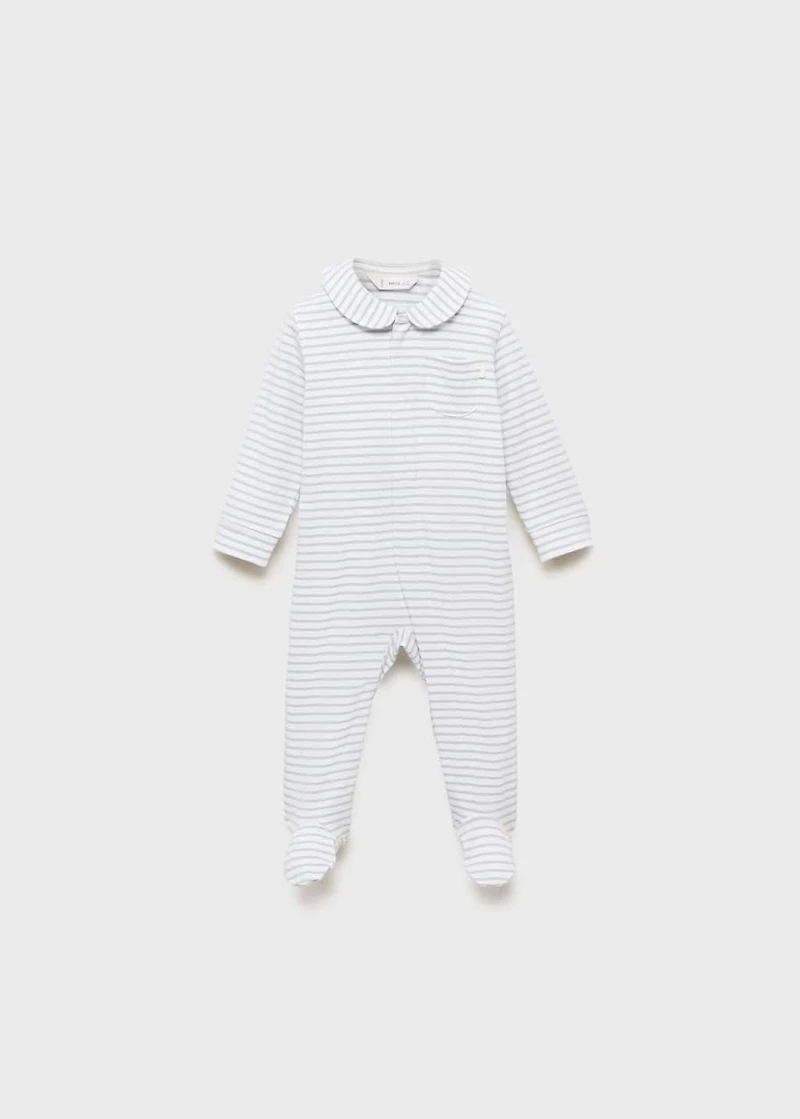 Striped bodysuit pyjamas