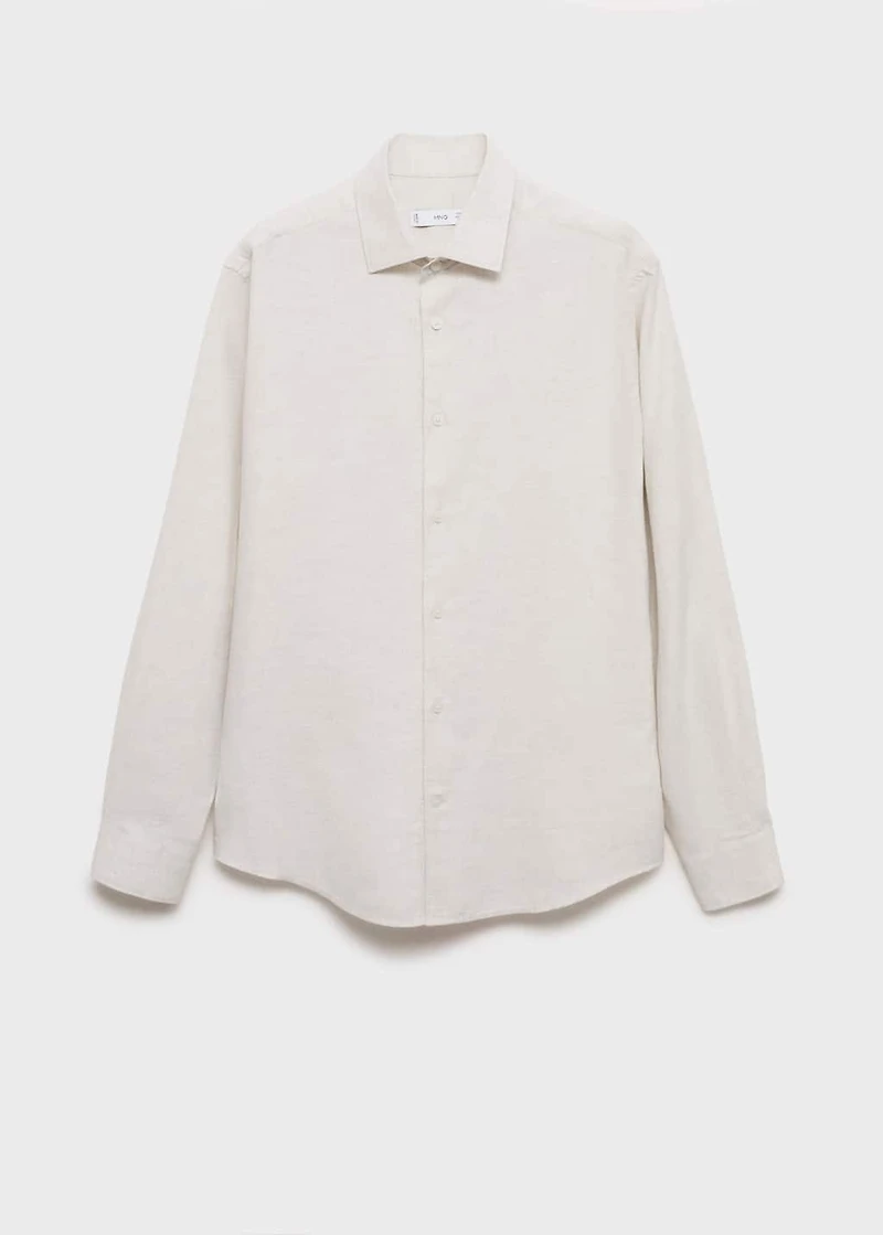 Cotton linen-blend shirt