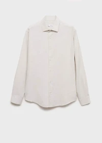 Cotton linen-blend shirt