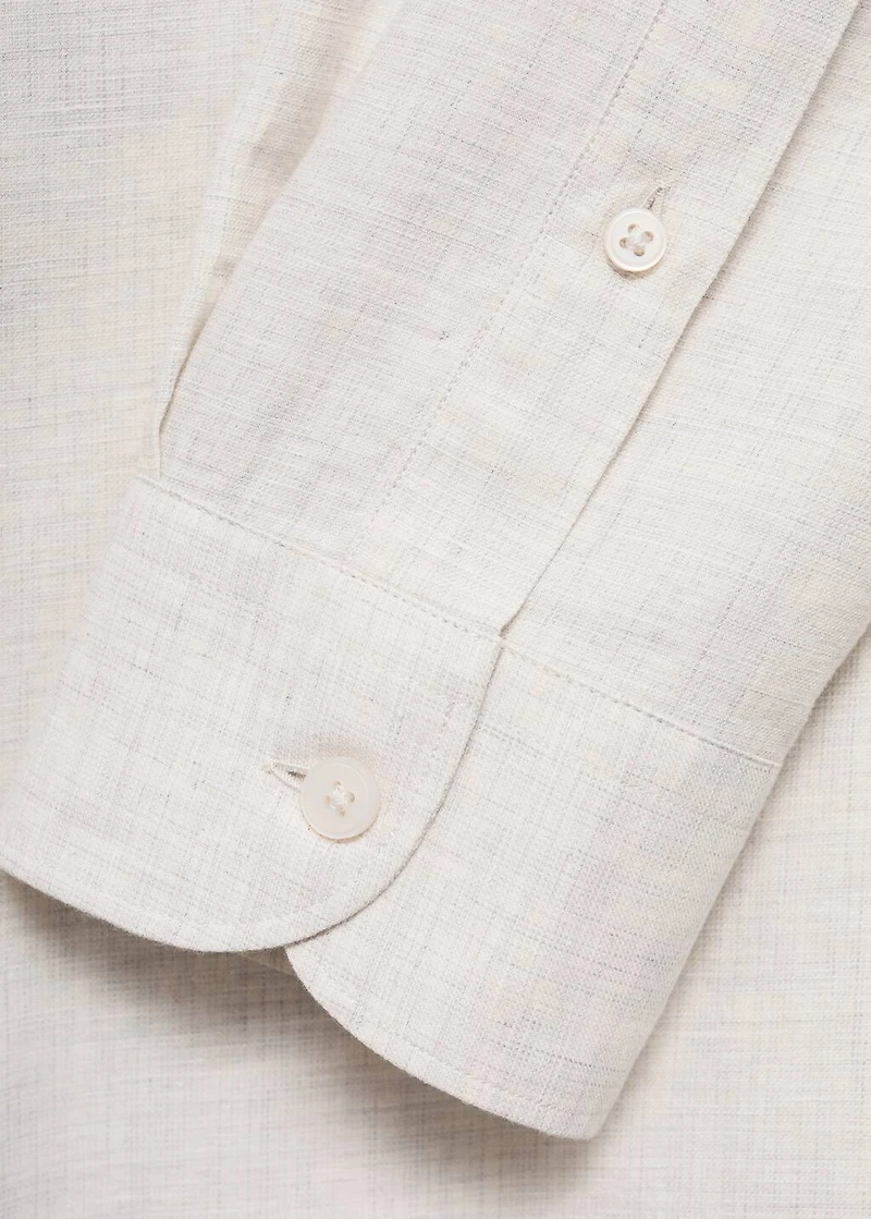 Cotton linen-blend shirt