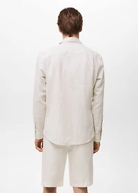 Cotton linen-blend shirt