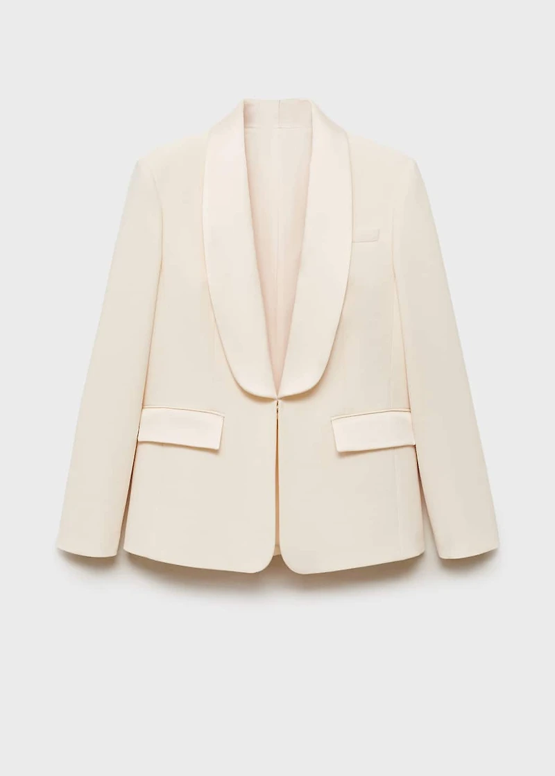 Suit jacket with satin lapels
