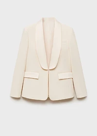 Suit jacket with satin lapels