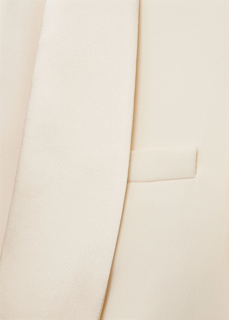 Suit jacket with satin lapels