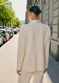 Suit jacket with satin lapels