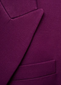 Linen-blend double-breasted suit blazer