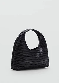 Mini braided leather bag