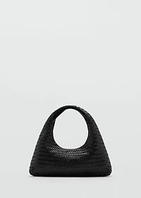 Mini braided leather bag