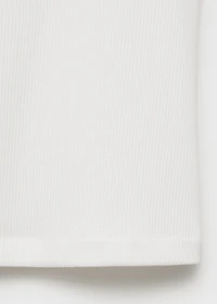 Ribbed top with asymmetrical straps