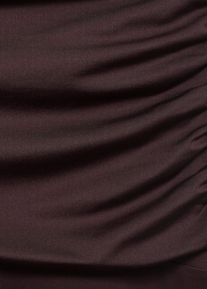 Draped midi skirt