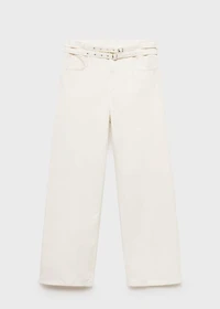 Balloon jeans with double belt