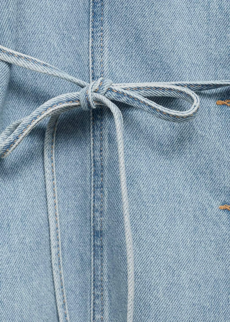 Buttoned denim vest