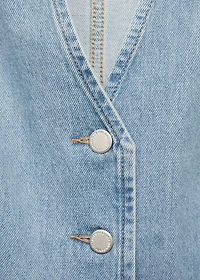 Buttoned denim vest