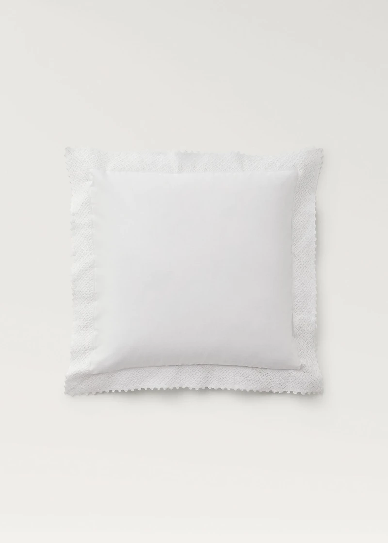 Two pillowcases with lace detail 60x60 cm