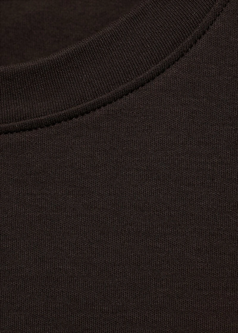 Rounded neck cotton t-shirt