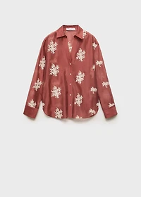 Embroidered lyocell shirt
