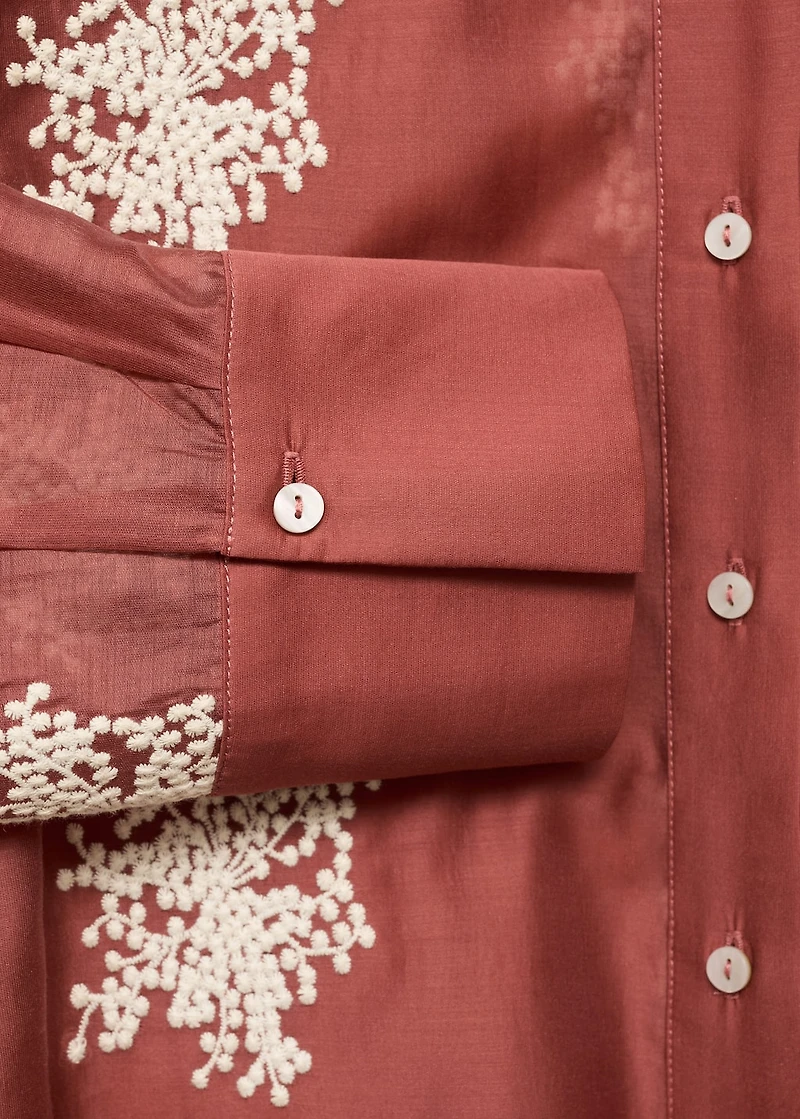 Embroidered lyocell shirt