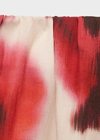 Floral-print flared skirt