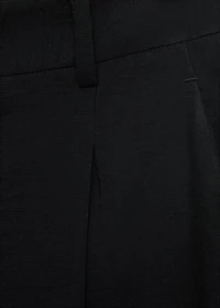 Wide leg pleated pants